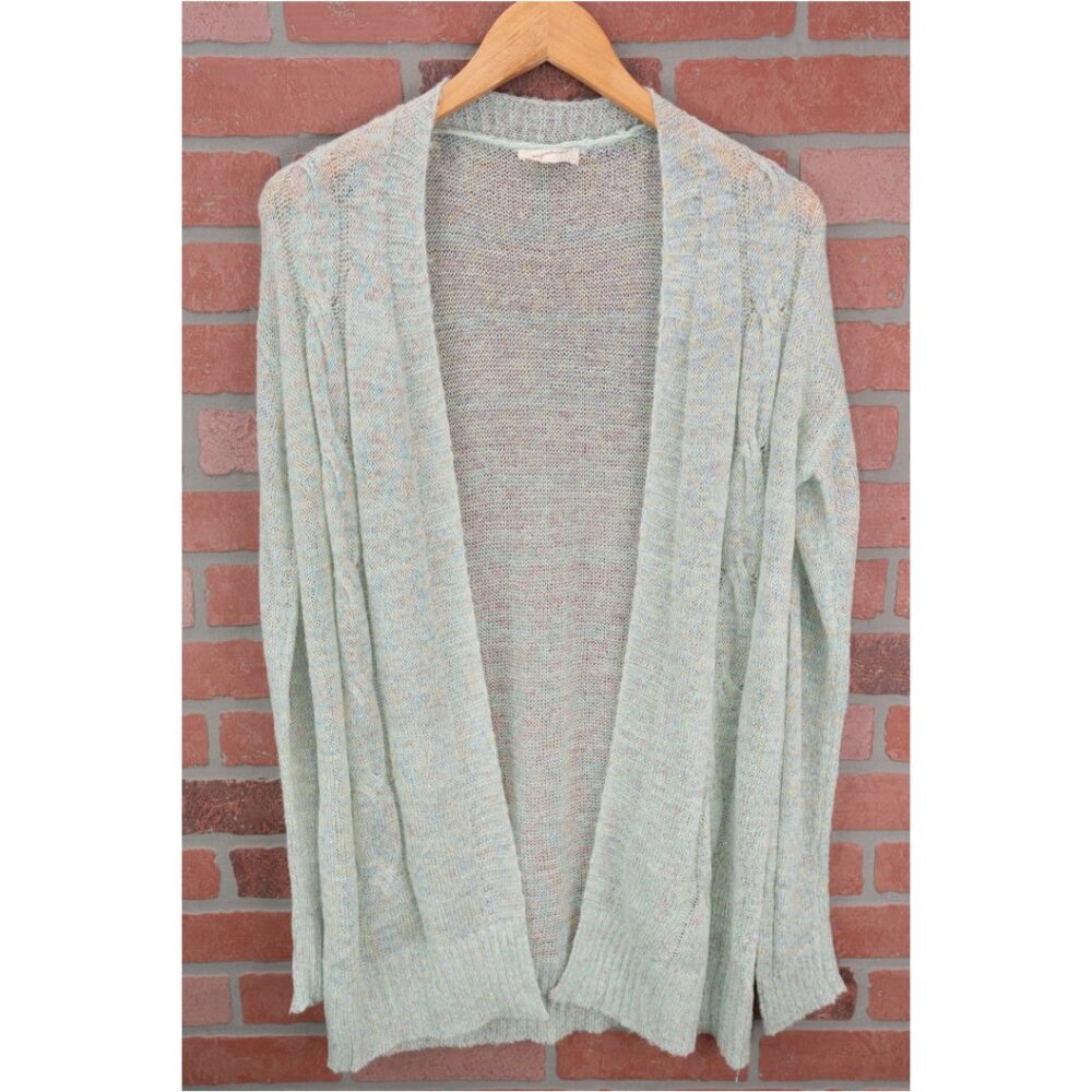 π Light Green Sheer Knit Cardigan - Size Small - Picture 2 of 13